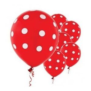 Globos lunares rojos pack 10 und