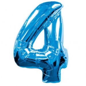 Globo helio numero 4 azul
