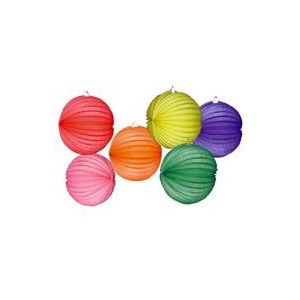 Farolillos colores lisos pack 6 surt