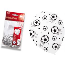 Globos fútbol pack 6 unidades