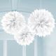 Pom pom decoracion blanco pack 3 unidades