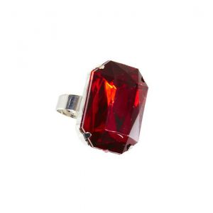 Anillo gema roja