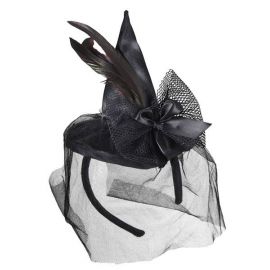 Mini sombrero bruja negro glamour