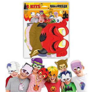 Caretas caton halloween pack 8 und