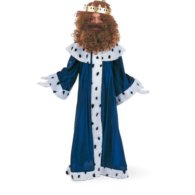 en lugar pavo El camarero Disfraz Rey Mago Melchor con corona niño - Barullo.com