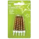 Velas espiral oro pack 10 und