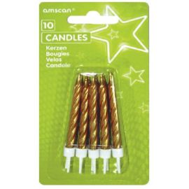 Velas espiral oro pack 10 und