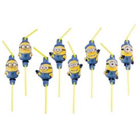 Pajitas decoradas minions