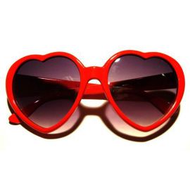 Gafas corazon rojas