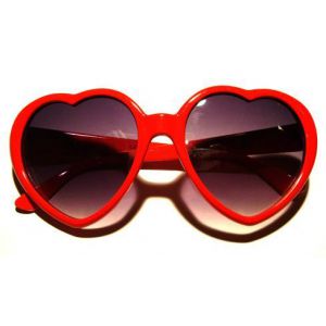 Gafas corazon rojas