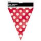 Banderines rojos lunares blancos