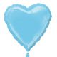 Globo helio corazon azul pastel iridisce