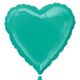 Globo helio corazon verde teal