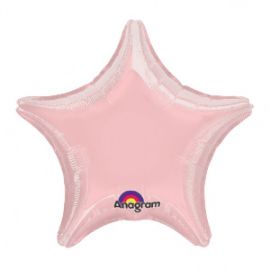 Globo helio estrella jumbo rosa pastel