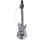 Guitarra hinchable blanca y negra 92cm