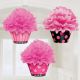 Pom pom decoracion cup cake 3und