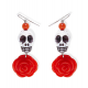 Pendientes calavera catrina