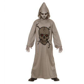 Disfraz skull calavera gris infantil