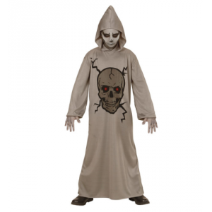 Disfraz skull calavera gris infantil