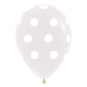 Globos transparentes lunares blancos