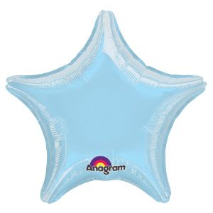 Globo helio estrella jumbo azul pastel