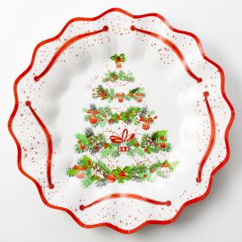 Platos arbol de navidad 8und