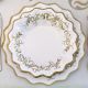 Platos detalle dorado postre 8 und