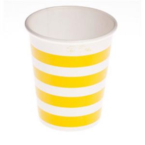 Vasos lineas amarillas 10 und