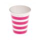 Vasos lineas fucsia 10 und