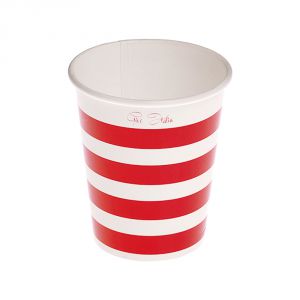 Vasos lineas rojas 10 unidades