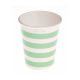 Vasos lineas verde menta 10 und