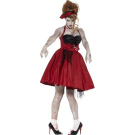 Disfraz rockabilly zombie chica