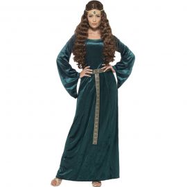 Disfraz medieval verde mujer
