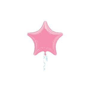 Globo helio estrella rosa