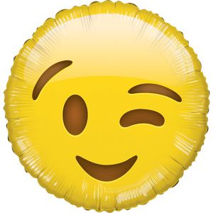 Globo helio emoticono guiño