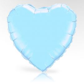 Globo helio corazon azul claro