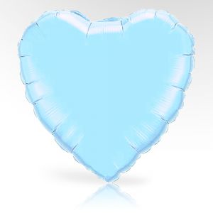 Globo helio corazon azul claro