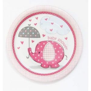 Platos elefante rosa baby 8 und