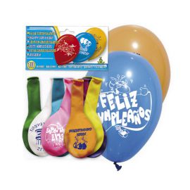 Globos feliz cumpleaños 10 ud