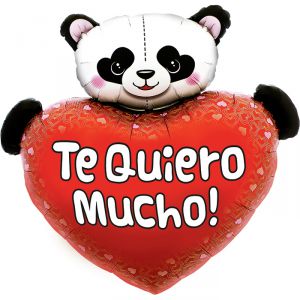 Globo helio corazón panda