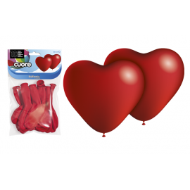 Globos corazones rojos pack 10