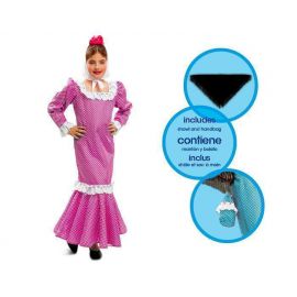 Disfraz madrileña chulapa rosa inf