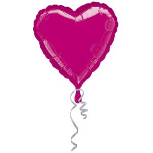 Globo helio corazon fucsia