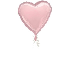 Globo helio corazón rosa pastel