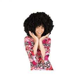 Peluca afro negra