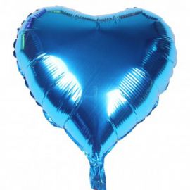 Globo helio corazon jumbo azul metal