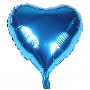 Globo helio corazon jumbo azul metal