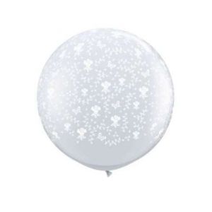 Globo cristal jumbo mariposas 90 cm