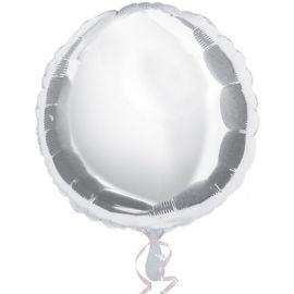 Globo helio gigante círculo plata