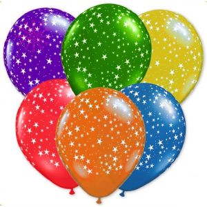 Globos estrellas pack 6 und